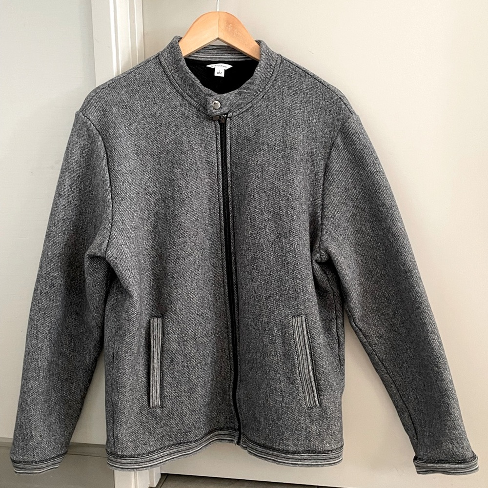 Made by Calvin Klein, size large unisex, and black white and gray
